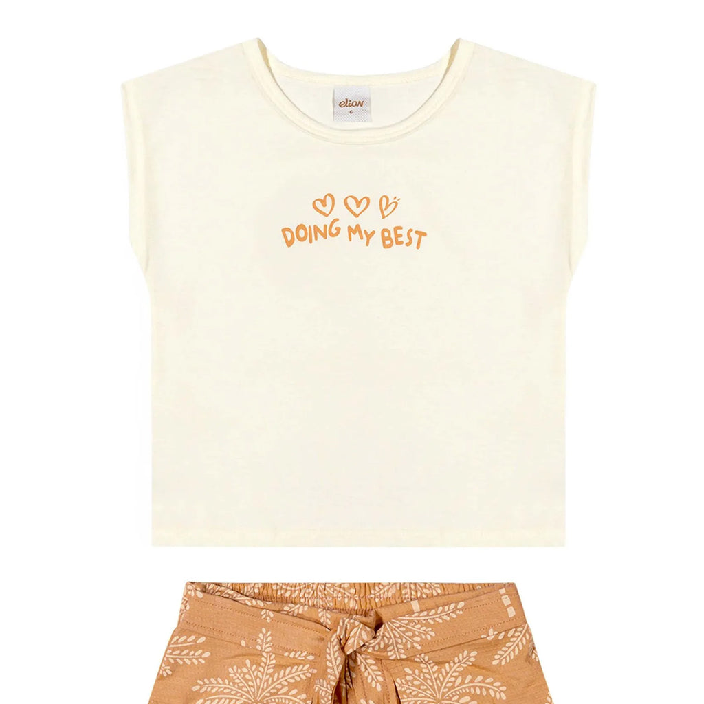 Conjunto Infantil Menina Blusa e Short My Best - Elian
