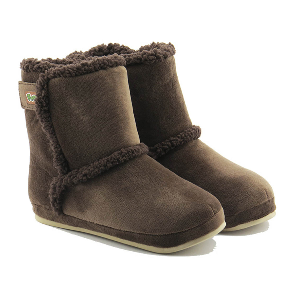 Pantufa Botinha Infantil Marrom Sola Emborrachada - Ferpa