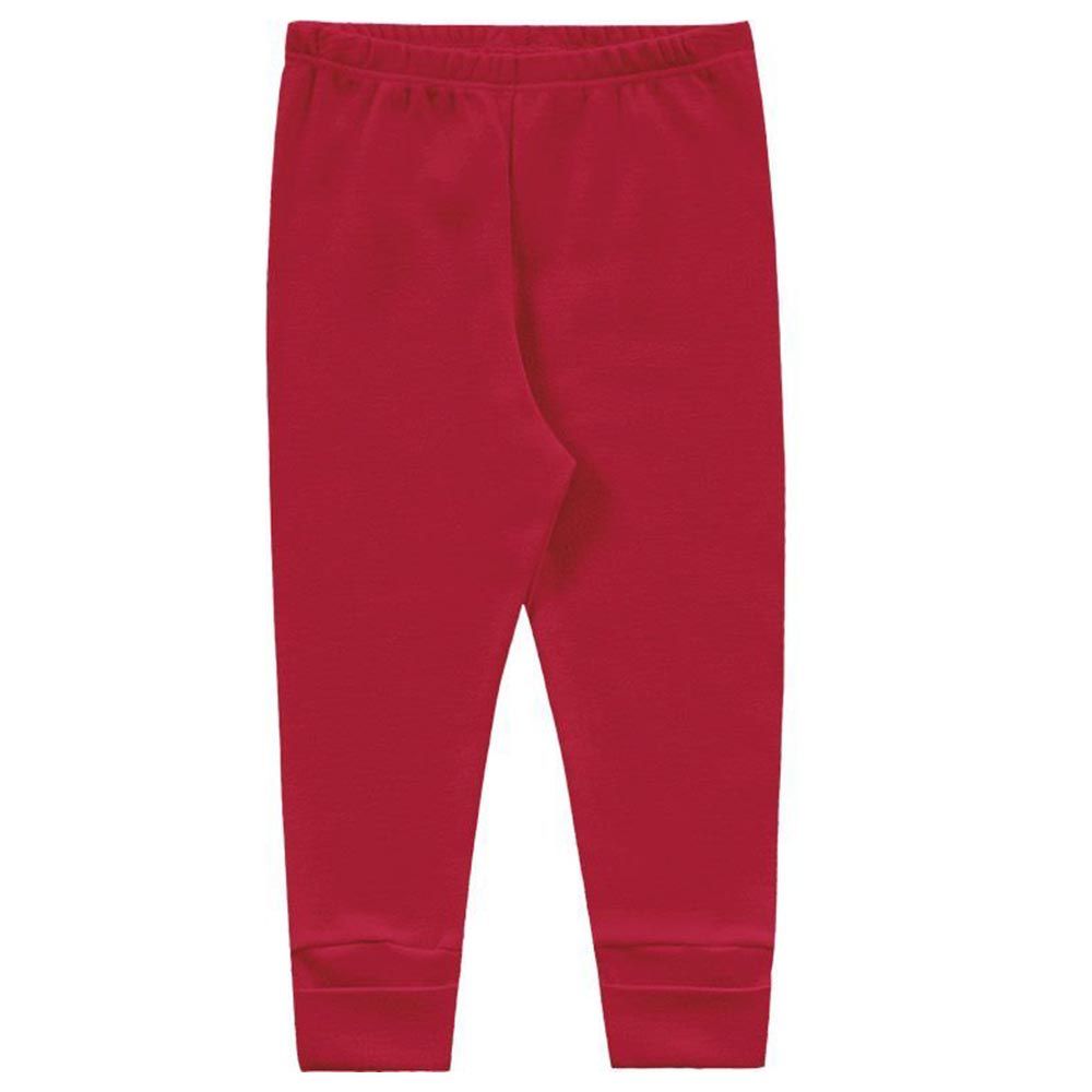 Calça / Mijão Vira Pé Bebê Liso Em Suedine - Kiko Baby