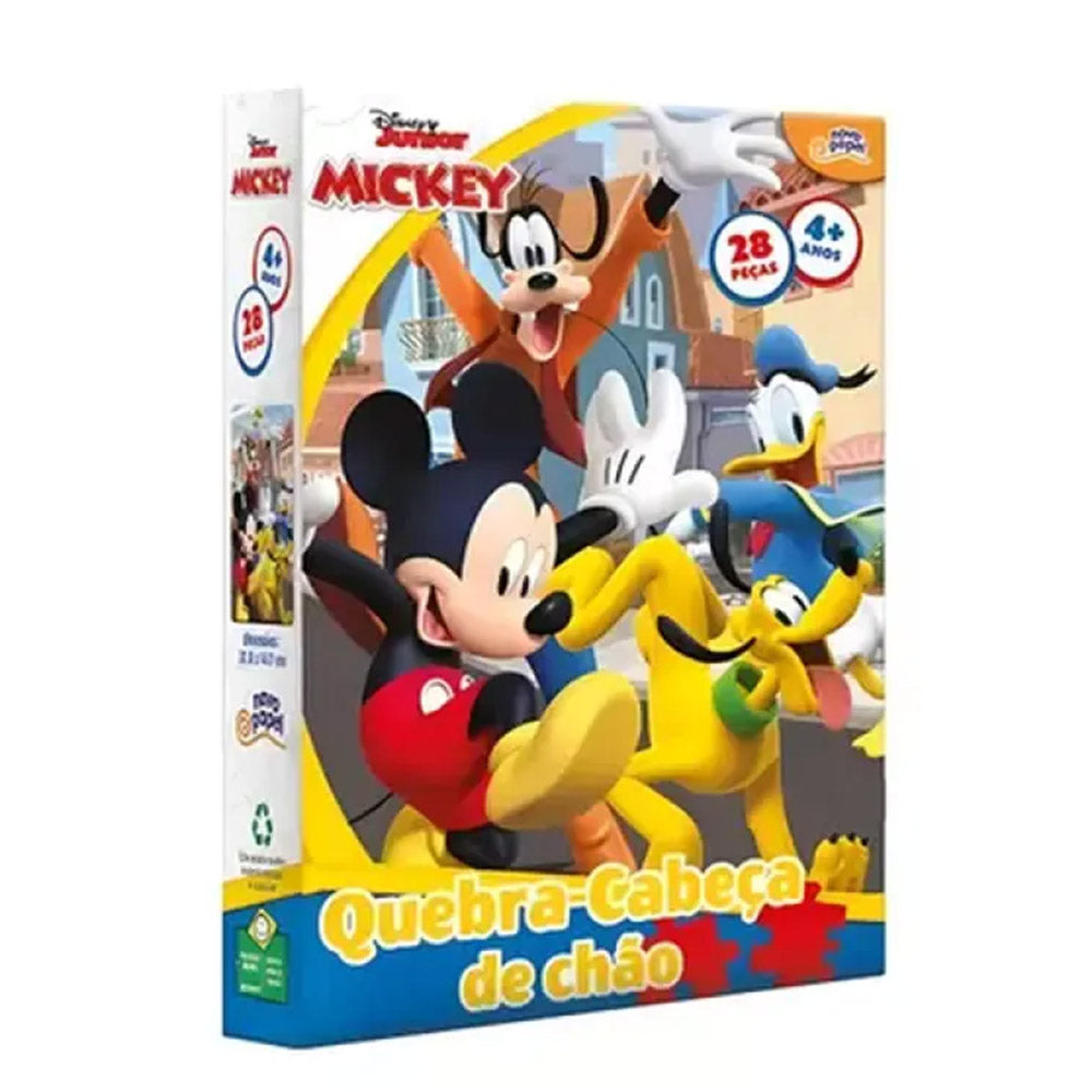 Quebra-Cabeça de Chão Mickey Grandinho 28 Peças - Toyster