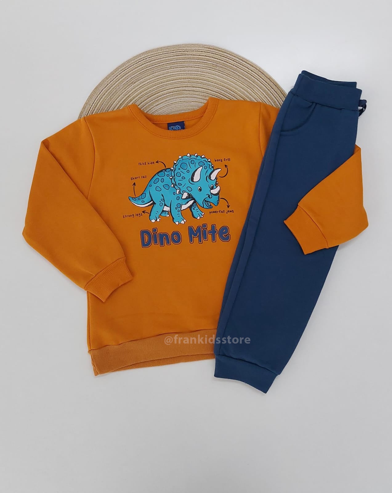 Conjunto Infantil Menino Moletom Peluciado Dino - Kiko e Kika