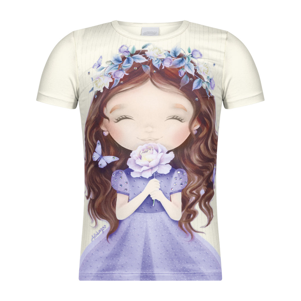 Blusa Infantil Menina Malha Modeli Princesa - Alakazoo