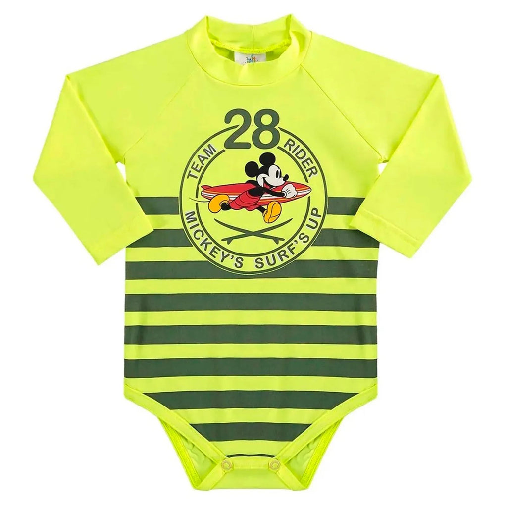 Body Praia e Piscina Com Proteção UV 50+ Mickey Listras - Marlan