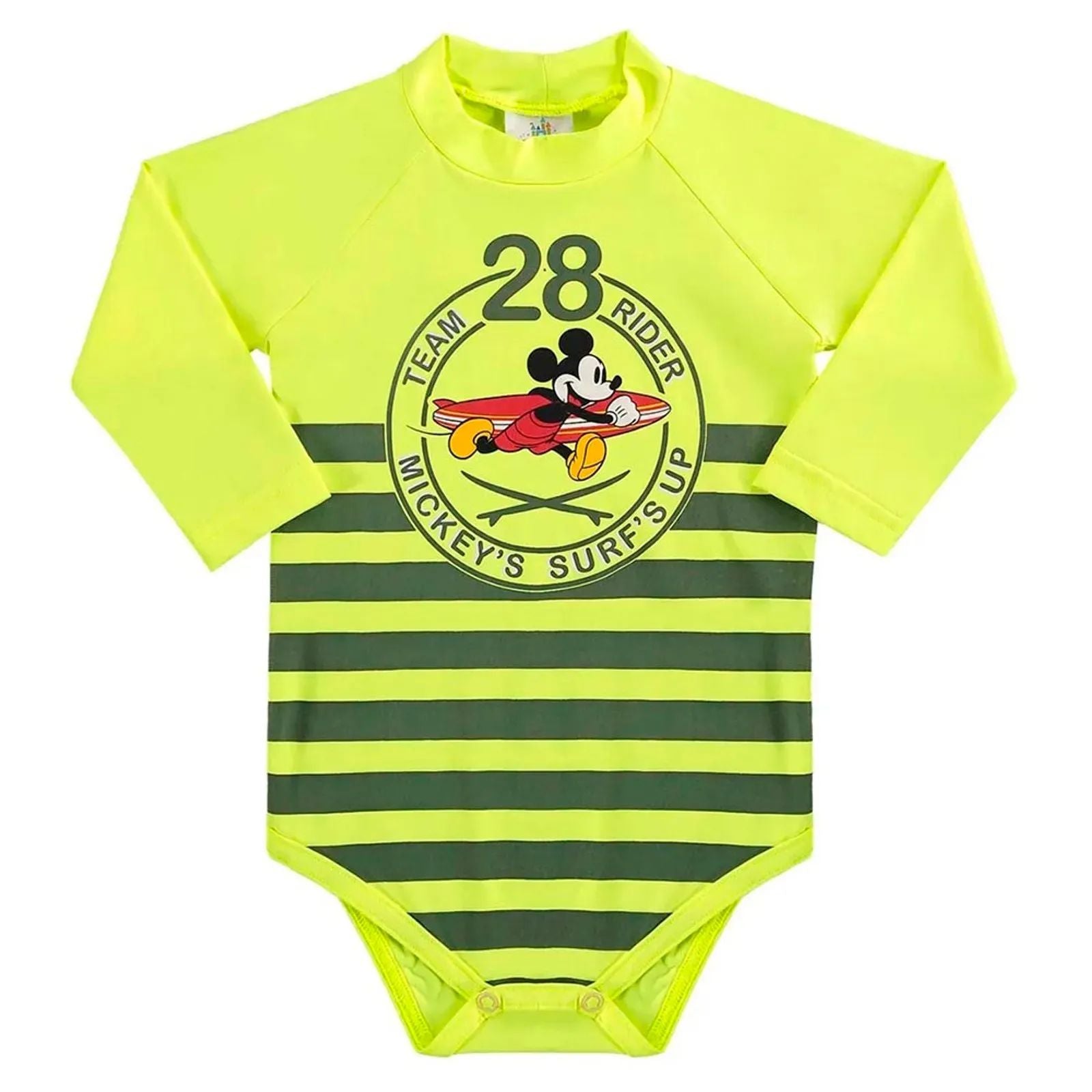 Body Praia e Piscina Com Proteção UV 50+ Mickey Listras - Marlan