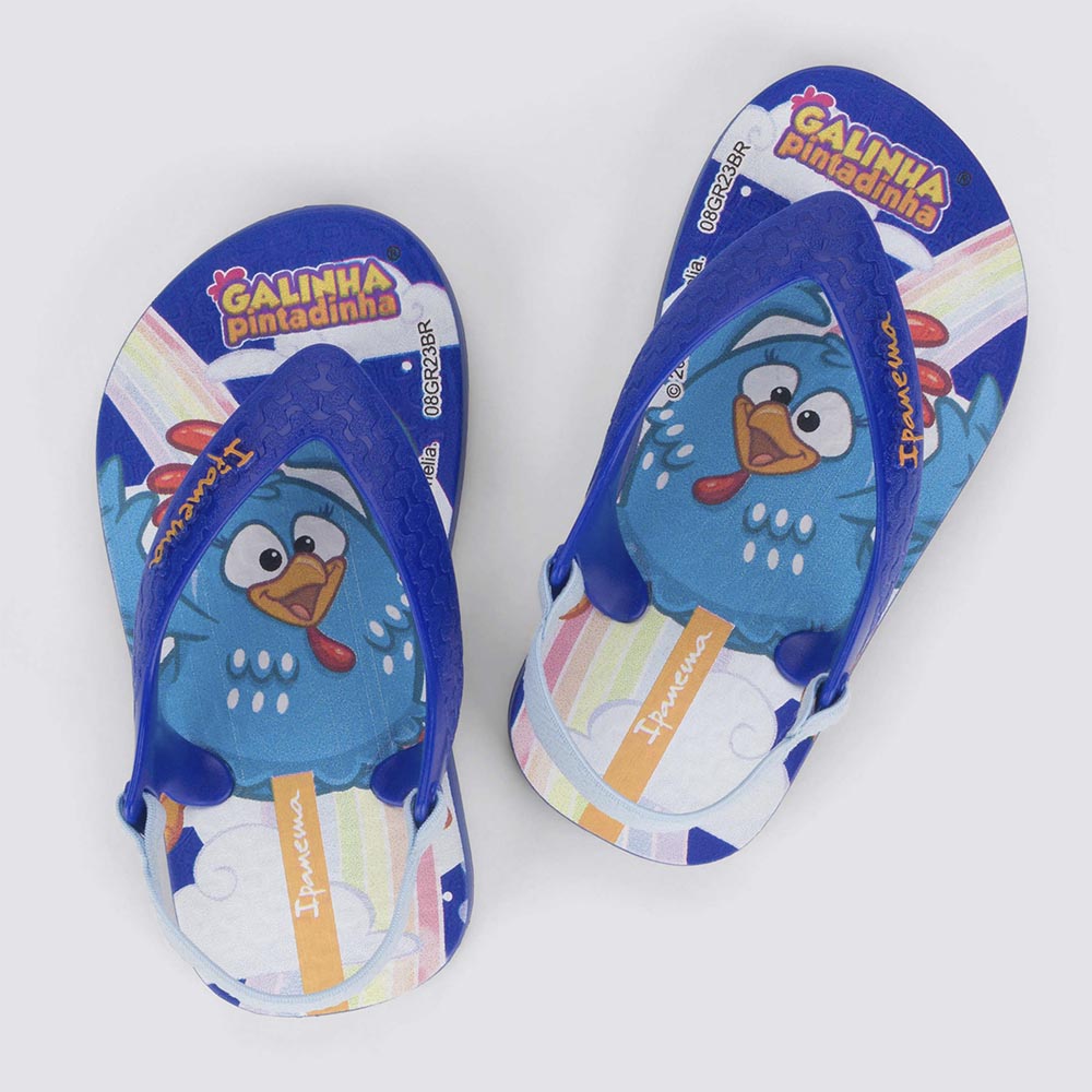 Chinelo de Dedo Menino Baby Galinha Pintadinha Azul - Ipanema