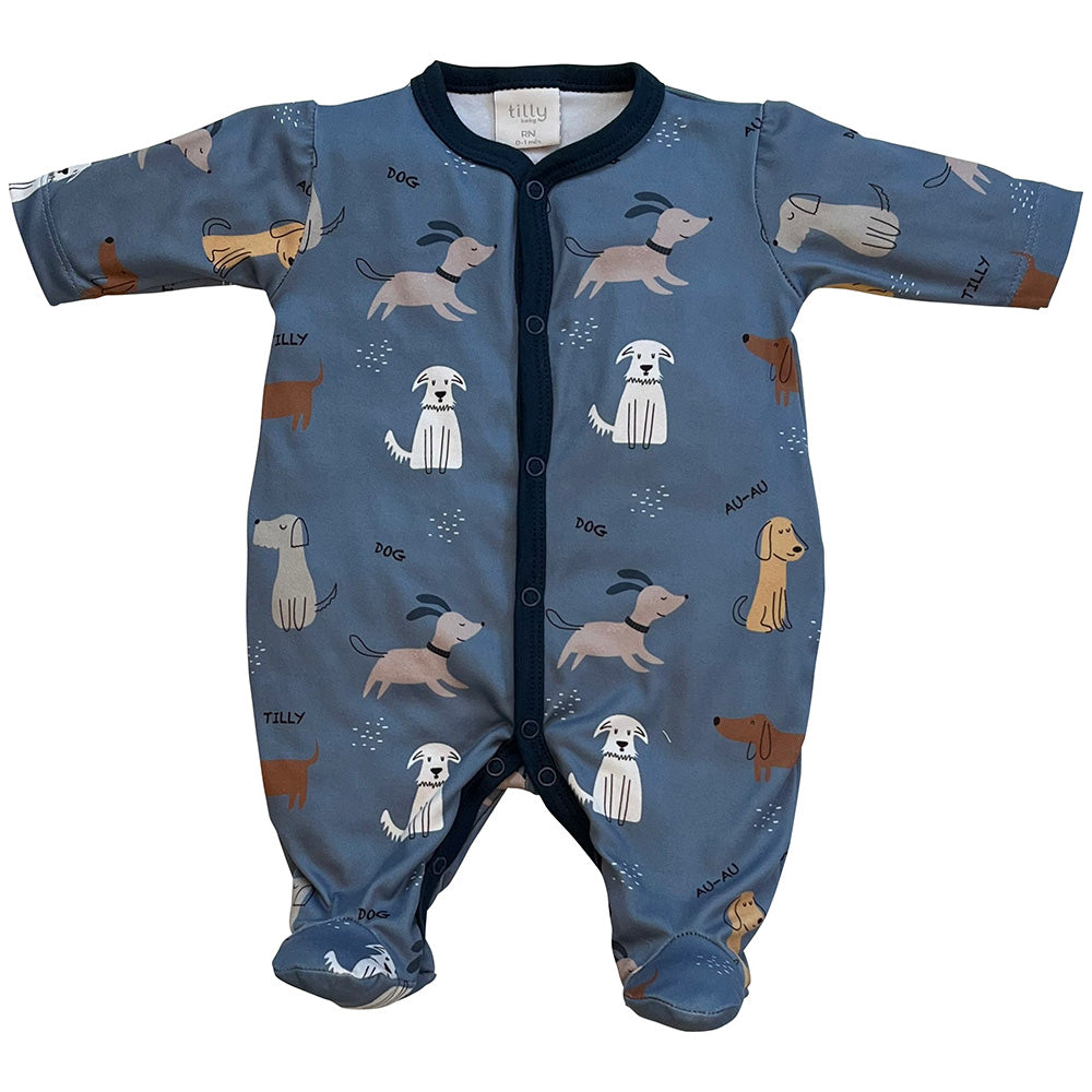 Macacão Bebê Menino em Modal Cachorros - Tilly Baby