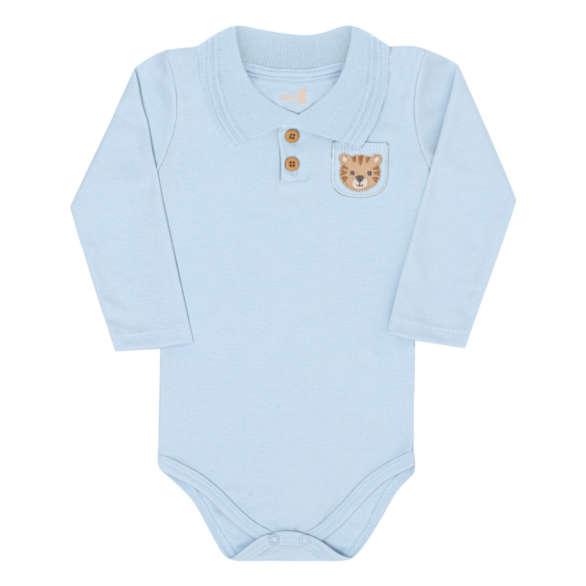 Body Manga Longa Bebê Menino Gola Polo - Kiko Baby