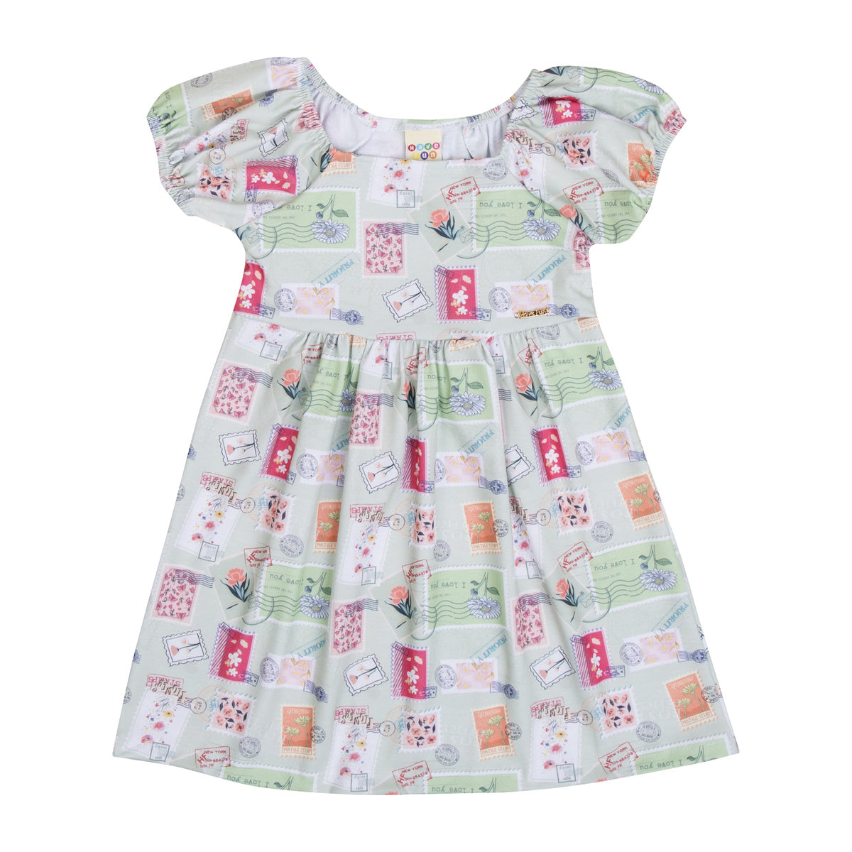 Vestido Infantil Postcard Malha Sublimada - Have Fun