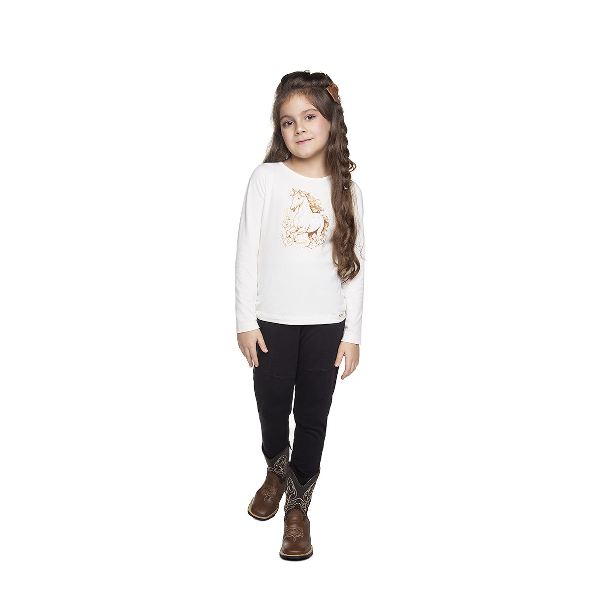 Blusa Infantil Feminina Boiadeira em Cotton - Have Fun