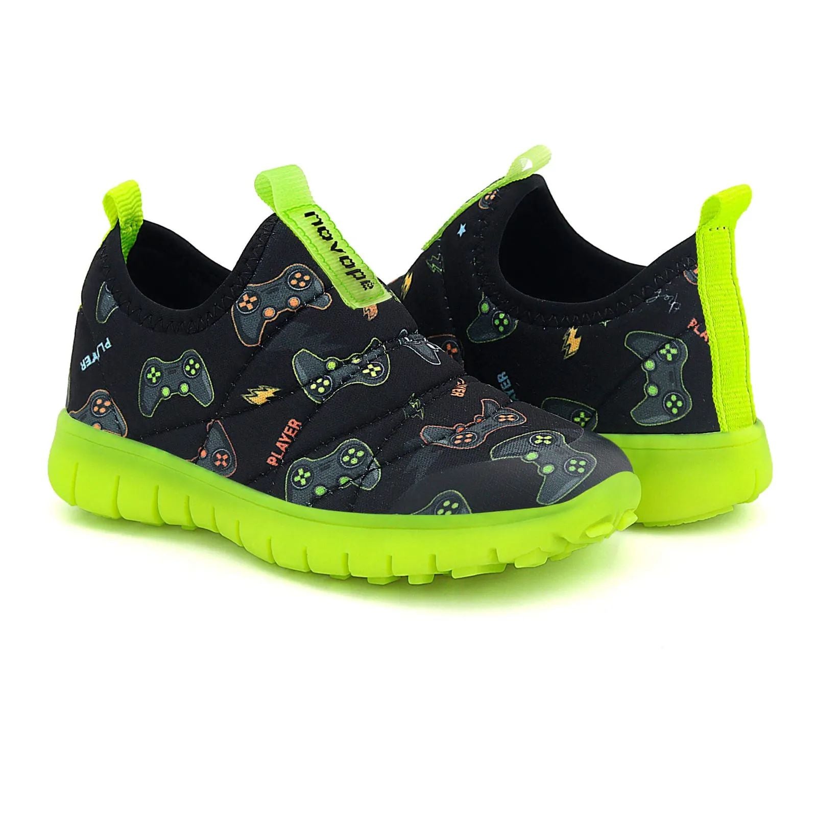 Tênis Infantil Super Flexível Player Preto/Verde - Novopé