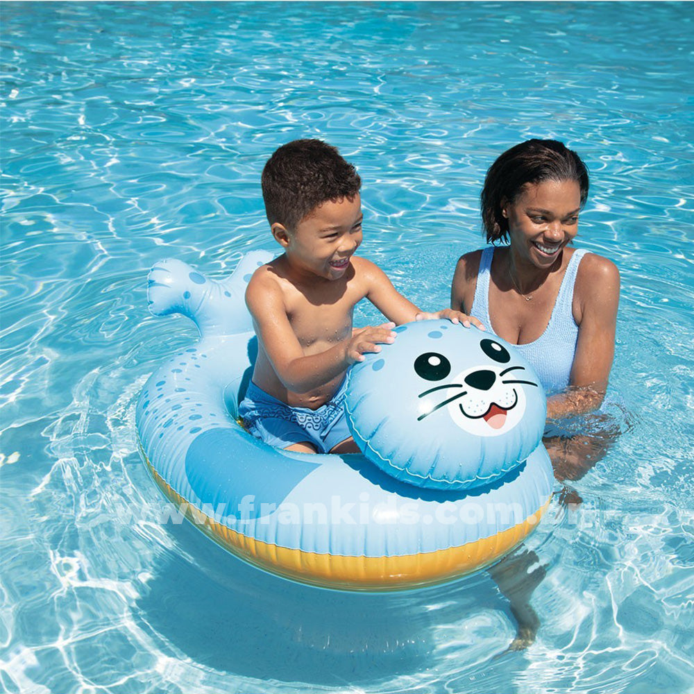 Boia Bote Inflável Infantil Com Fundo - Intex