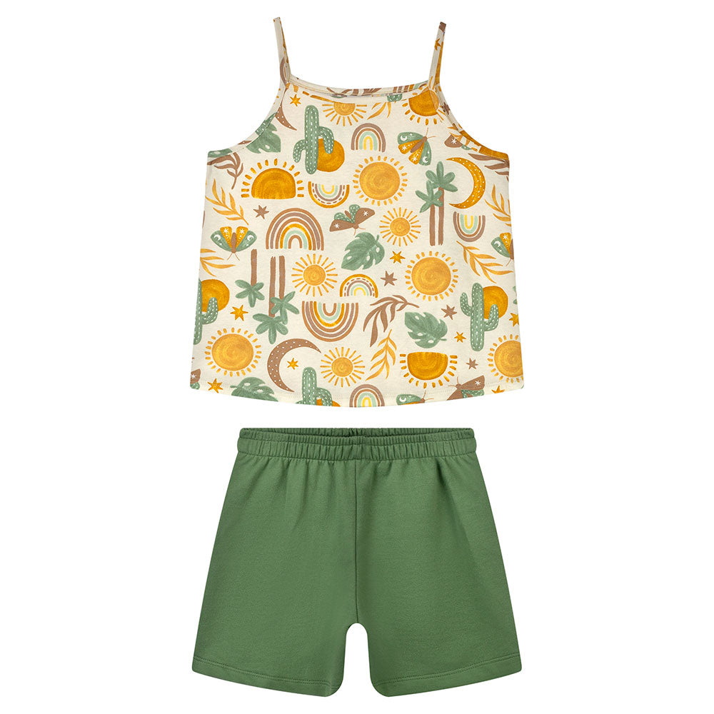Conjunto Infantil Menina Blusa Estampada e Short - Alakazoo
