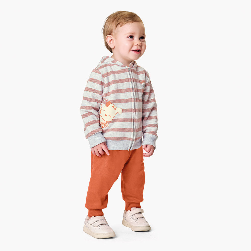 Conjunto Bebê Menino Moletom Peluciado Dog - Kiko e Kika