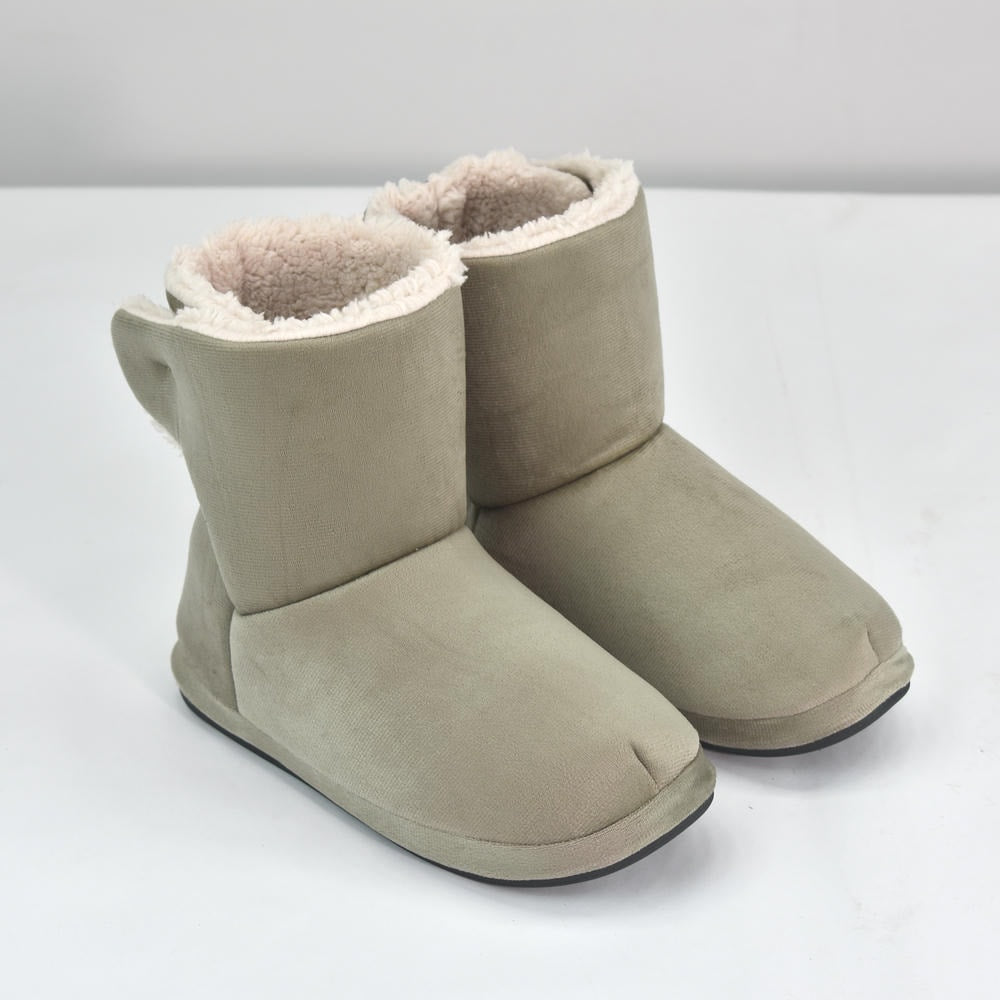 Pantufa Botinha Infantil Bege Sola Emborrachada - Ferpa