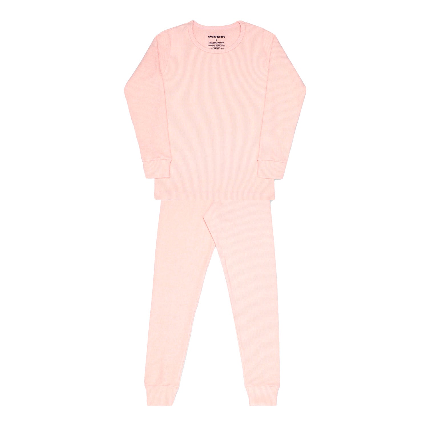 Conjunto Pijama Melange Canelado Infantil - Dedeka