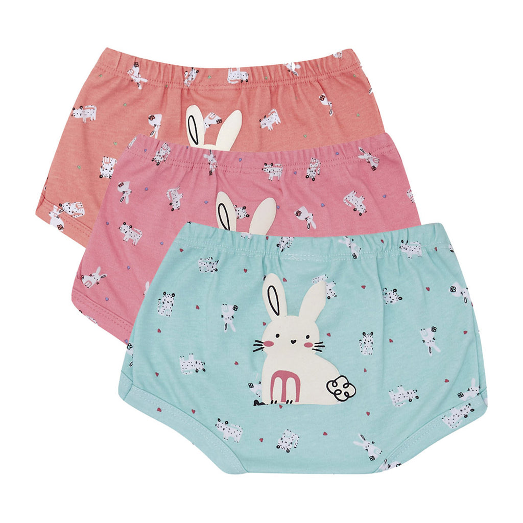 Short Cobre Fralda Menina em Suedine Coelhos - Kiko Baby