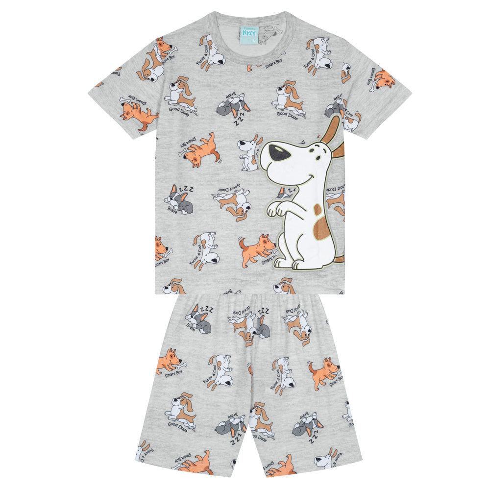 Pijama Infantil Menino Brilha no Escuro Cachorrinho - Kyly