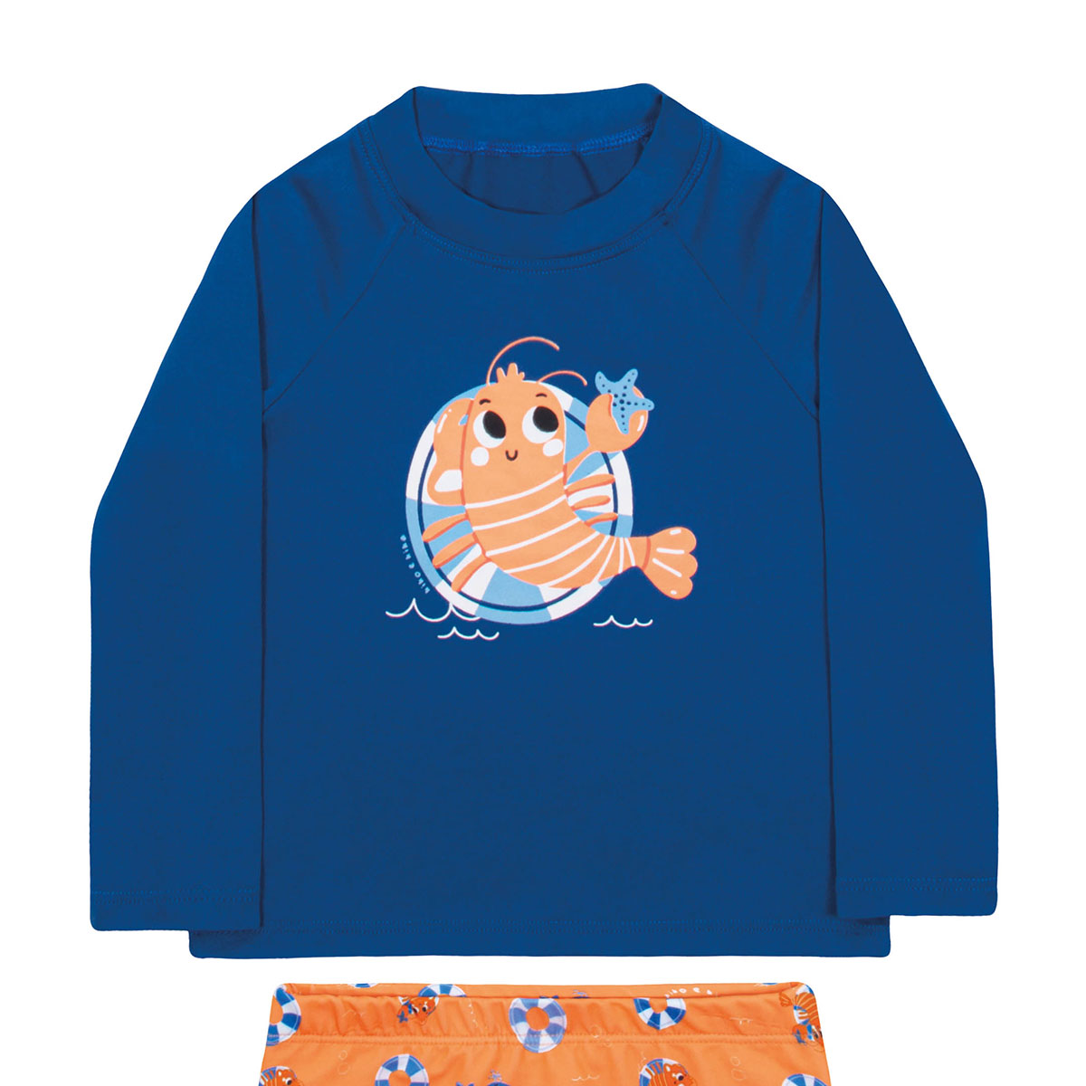 Conjunto Menino Proteção UV 50+ Camiseta e Sunga - Kiko e Kika