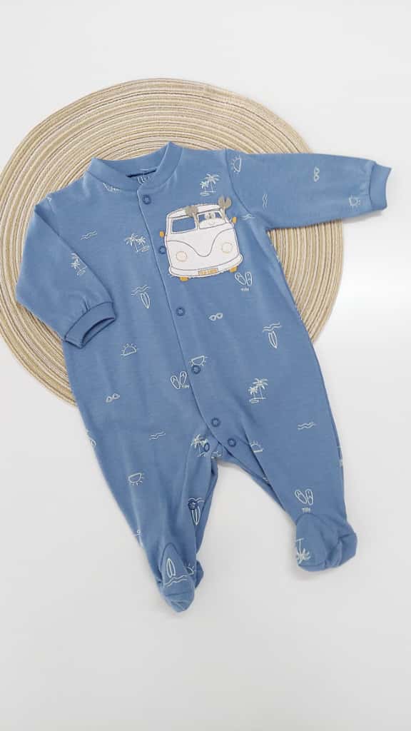 Macacão Bebê Menino Mini Print Tropical - Tilly Baby