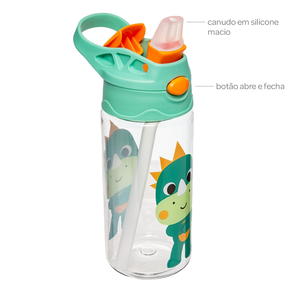 Garrafa Infantil 450ml em Tritan Buba Zoo Dino - Buba