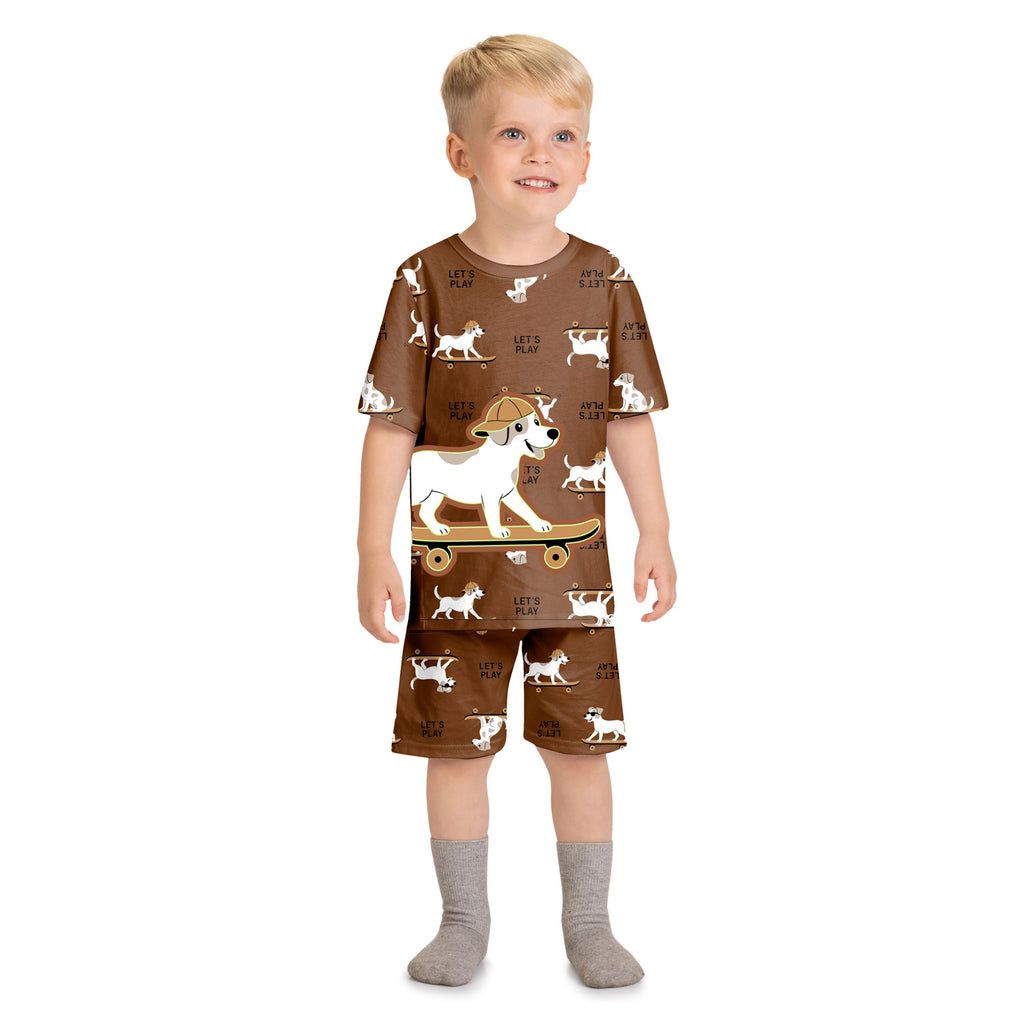 Pijama Infantil Menino Brilha no Escuro Skate Dog - Kyly
