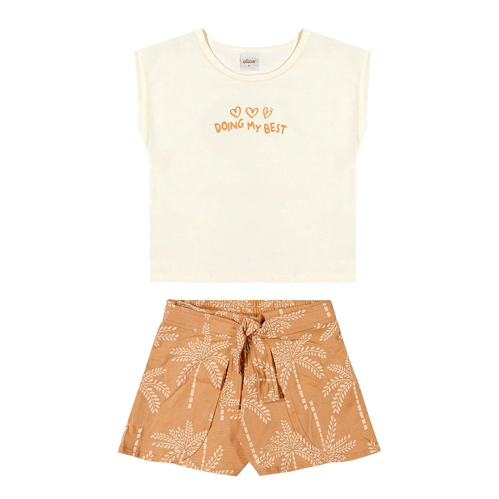 Conjunto Infantil Menina Blusa e Short My Best - Elian